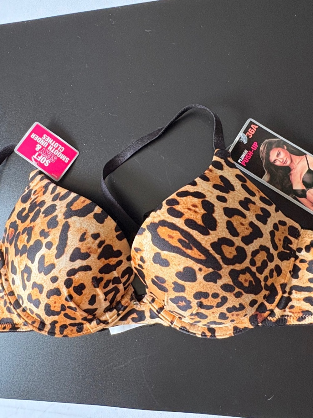 Maidenform Self Expressions Extreme Lift Underwire Push-Up Bra Leopard Print 36A